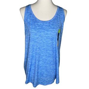 Tek Gear Racer Back Tank Top Plus Size 1X Blue Tag Less Moisture Wicking